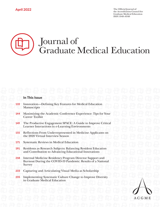 Systematic Reviews in Medical Education Journal of Graduate Medical